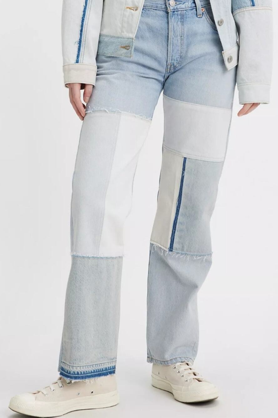 Levi's 501 90s Freehand Folk patchwork jeans Size 32/31 Retro Boho Streetwear